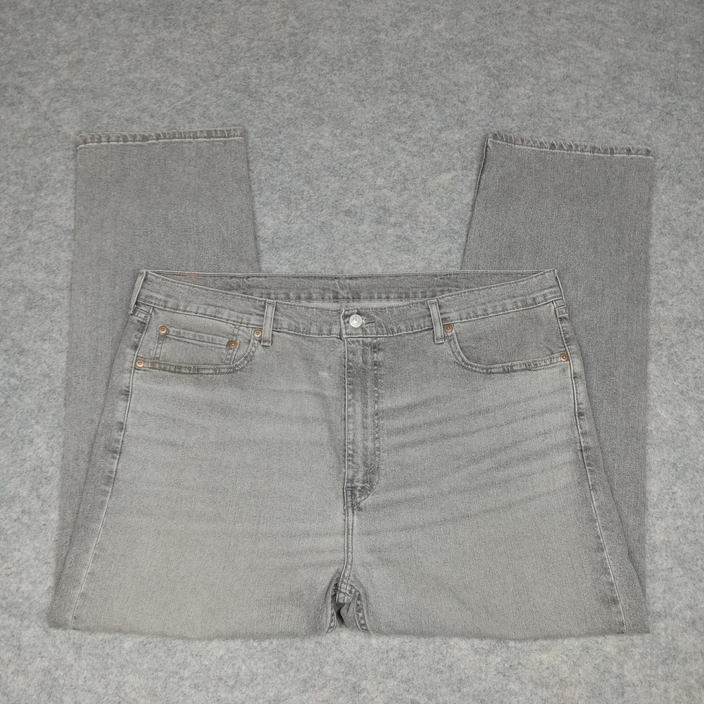 Levis 505 Jeans Mens 42x30‎ Gray Straight Leg Zip Fly Regular Fit 5 Pocket Denim